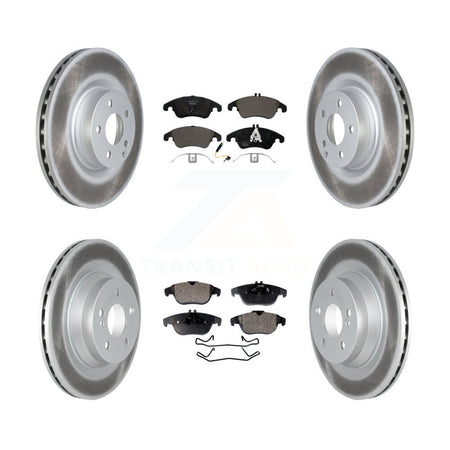 Front Rear Coated Disc Brake Rotors And Ceramic Pads Kit For Mercedes-Benz E550 KGT-102626