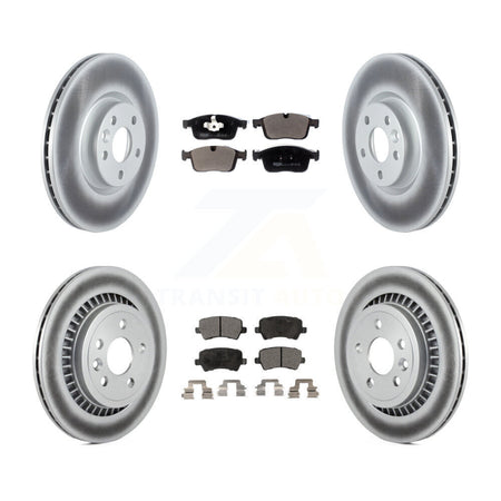 Front Rear Coated Disc Brake Rotors And Ceramic Pads Kit For Volvo XC60 KGT-102645