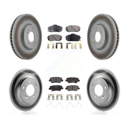Front Rear Coat Brake Rotor Ceramic Pad Kit For 2016 Kia Soul EV From Chassis VIN #160921 KGT-102649