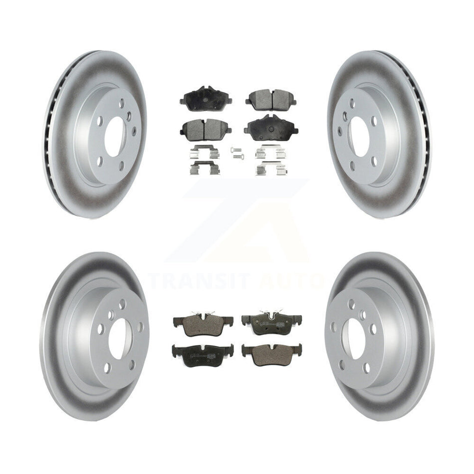 Front Rear Coated Disc Brake Rotors And Ceramic Pads Kit For BMW i3 i3s KGT-102653