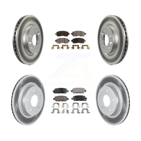 Front Rear Coated Brake Rotor Ceramic Pad Kit For Nissan LEAF With Electric Parking KGT-102657