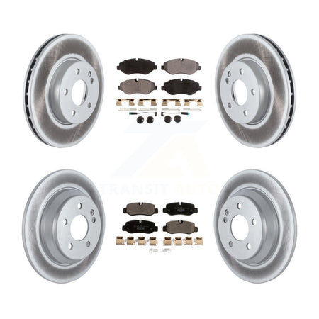 Front Rear Coated Disc Brake Rotors And Ceramic Pads Kit For Mercedes-Benz Metris KGT-102665