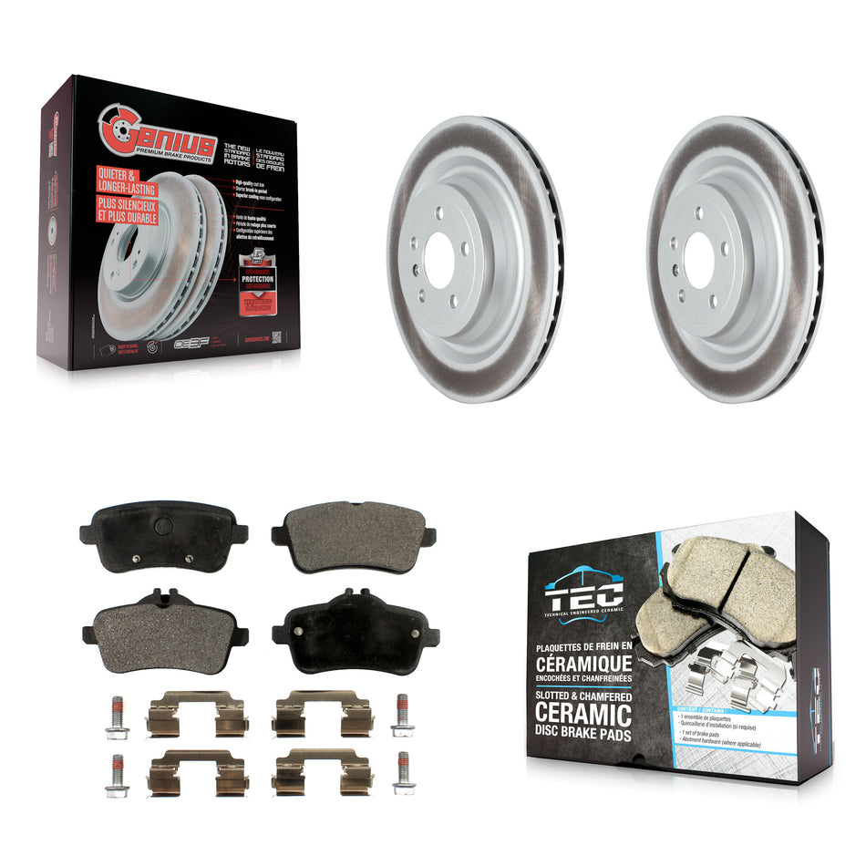 Rear Coated Brake Rotor Ceramic Pad Kit For Mercedes-Benz GL350 GLS450 ML400 GLS550 GL550 KGT-102685
