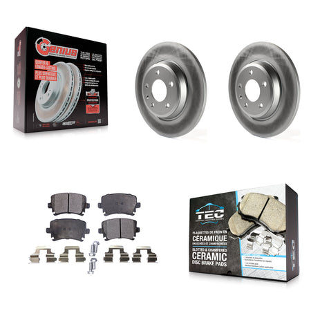 Rear Coat Brake Rotors Ceramic Pad Kit For Audi A4 Quattro With 300mm Diameter Rotor KGT-102693