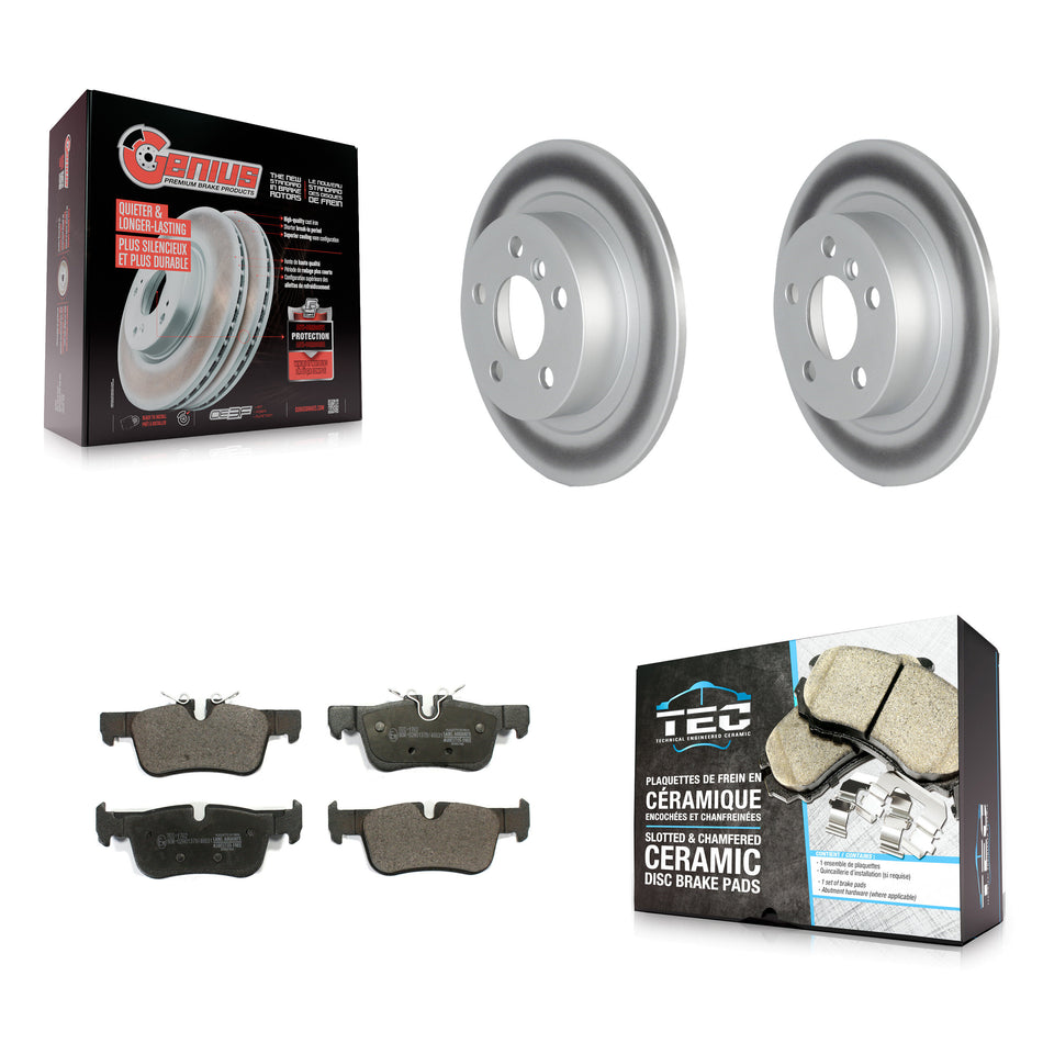 Rear Coat Disc Brake Rotors Ceramic Pad Kit For Mini Cooper Countryman Clubman BMW i3 i3s KGT-102695