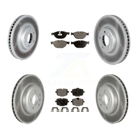 Front Rear Coated Brake Rotor & Ceramic Pad Kit (6Pc) For BMW 550i xDrive 650i Gran Coupe KGT-102709