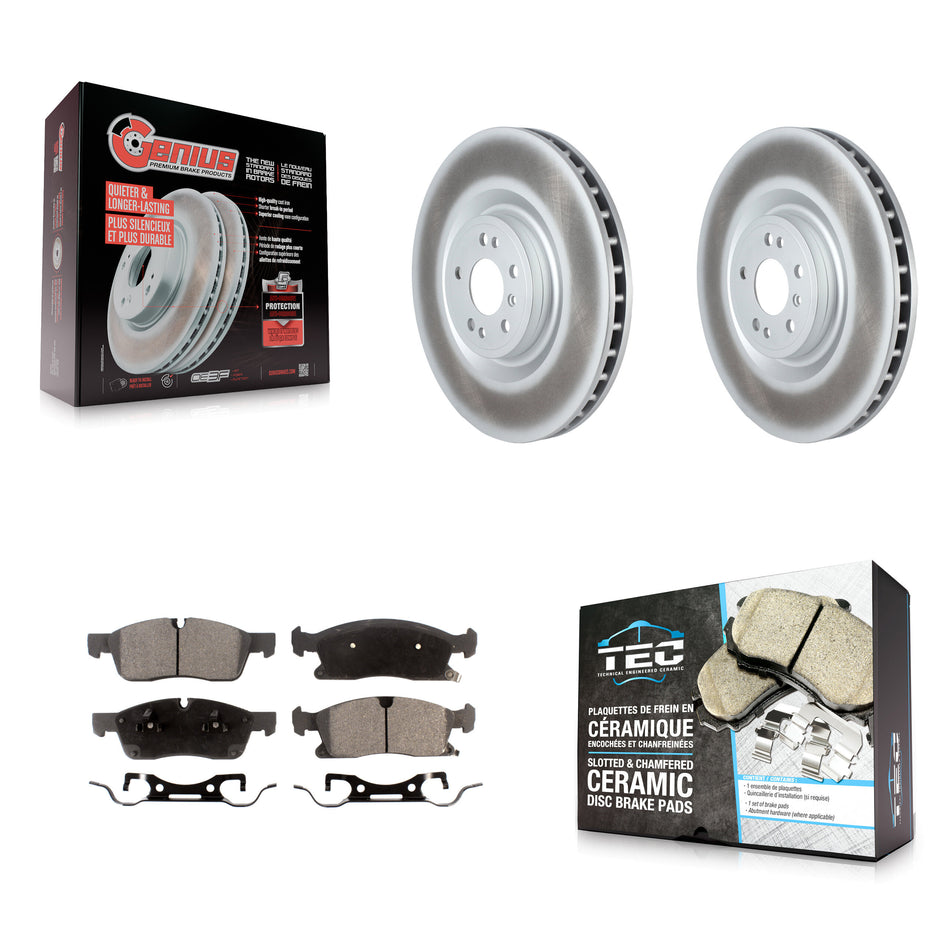 Front Coat Brake Rotors Ceramic Pad Kit For Mercedes-Benz ML350 GLS450 ML400 GLE400 ML250 KGT-102713