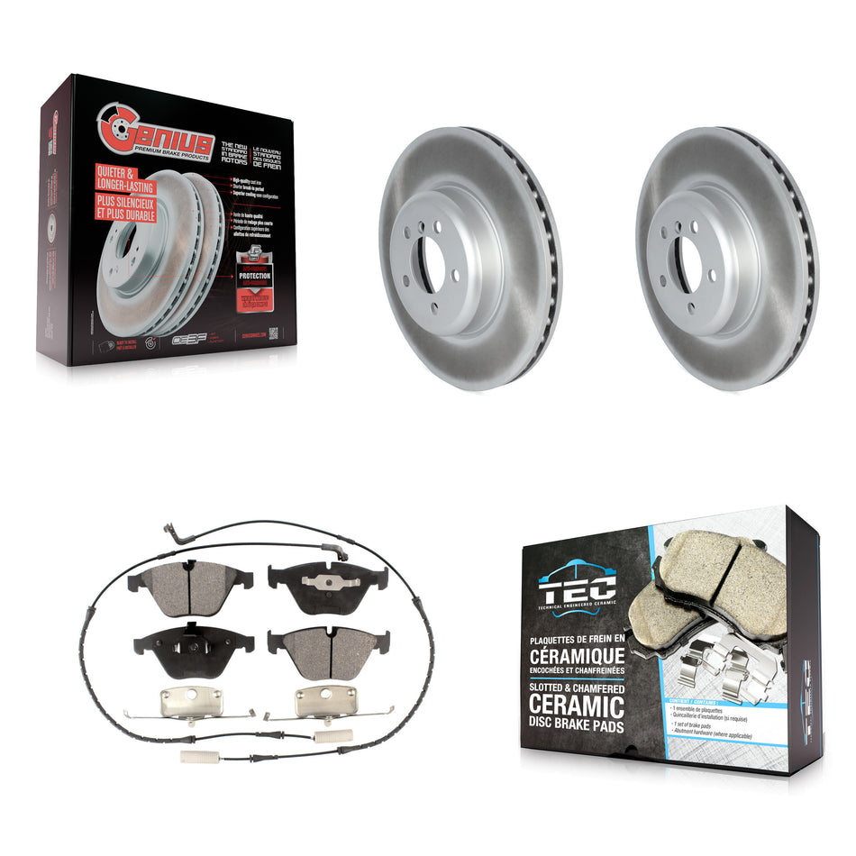 Front Coated Disc Brake Rotors And Ceramic Pads Kit For 2012 BMW 335i Convertible/Coupe KGT-102719