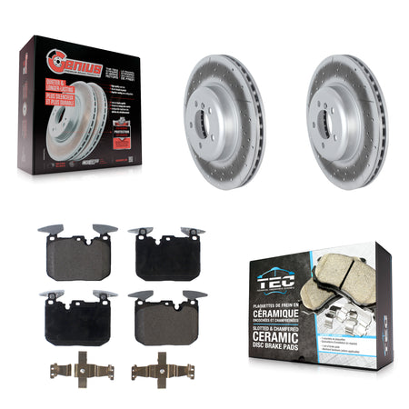 Front Coat Brake Rotor Ceramic Pad Kit For BMW 335i xDrive 340i 435i 440i Gran Coupe GT 3 KGT-102723