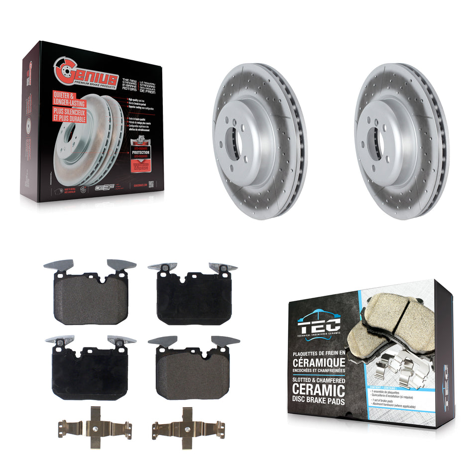 Front Coat Brake Rotor Ceramic Pad Kit For BMW 335i xDrive 340i 435i 440i Gran Coupe GT 3 KGT-102723