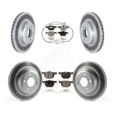 Front Rear Coated Disc Brake Rotors & Ceramic Pad Kit For 2012 BMW 335i Convertible/Coupe KGT-102728