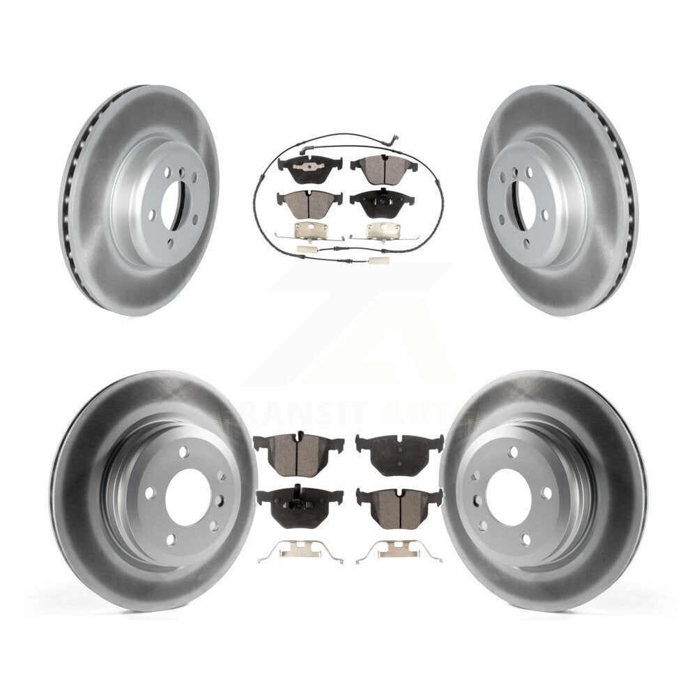 Front Rear Coated Disc Brake Rotors & Ceramic Pad Kit For 2012 BMW 335i Convertible/Coupe KGT-102729
