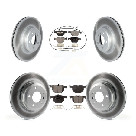 Front Rear Coated Disc Brake Rotors & Ceramic Pad Kit For 2012 BMW 335i Convertible/Coupe KGT-102729
