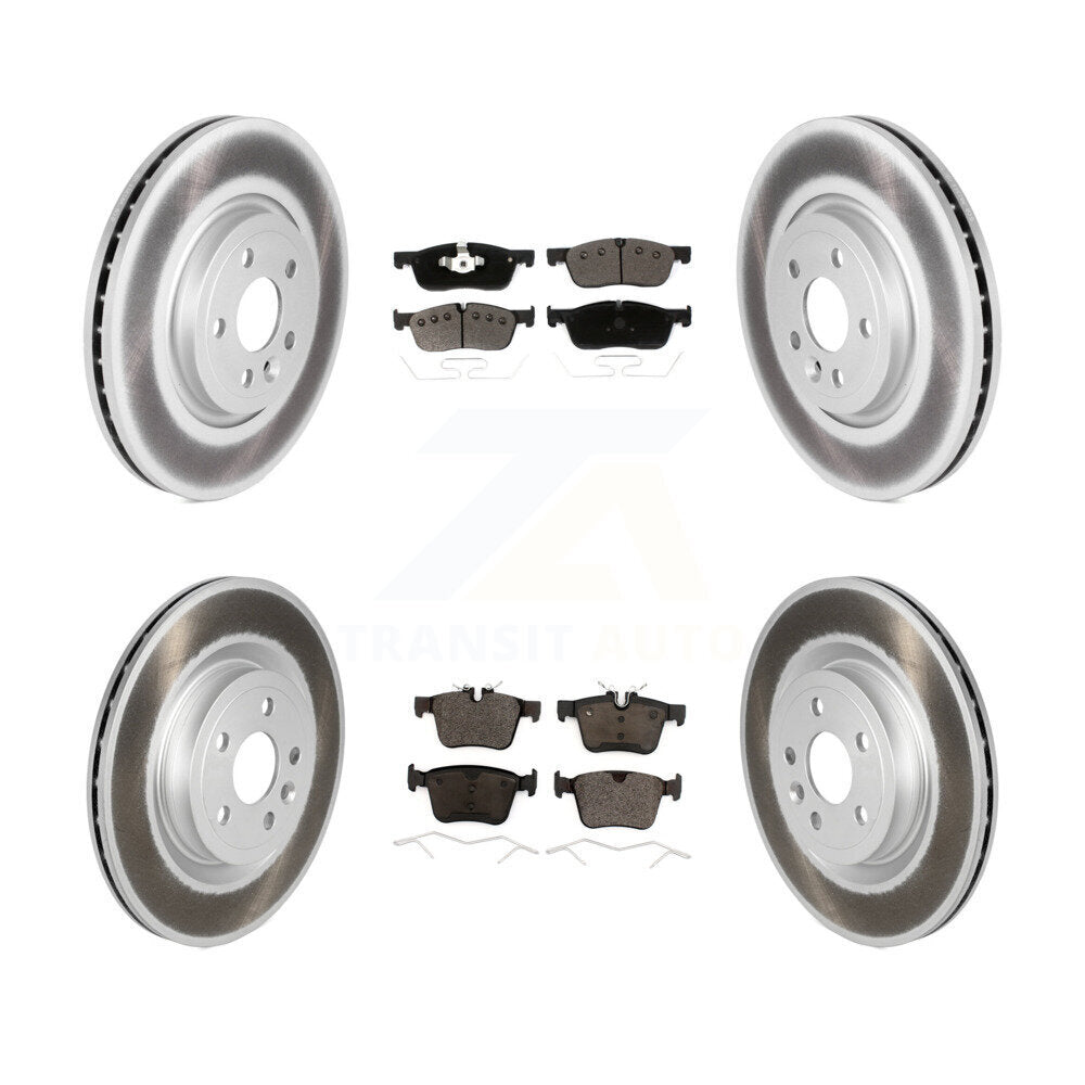 Front Rear Coated Disc Brake Rotors And Ceramic Pads Kit For Jaguar F-Pace KGT-102740