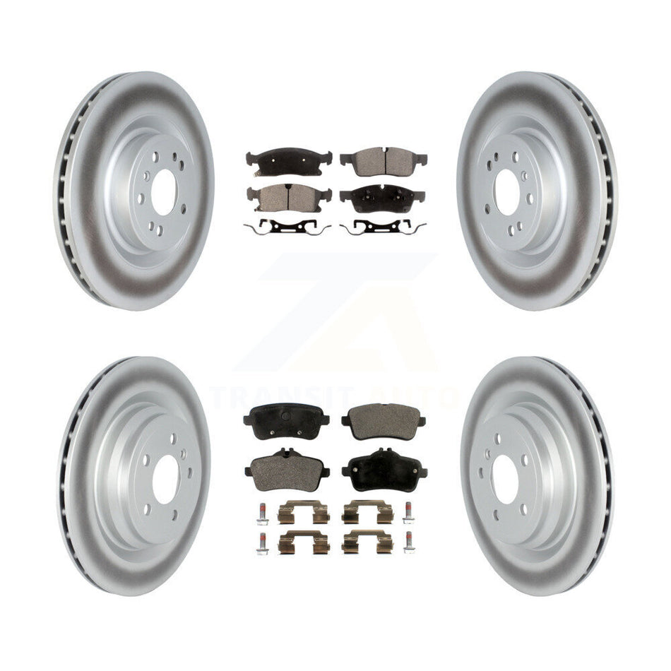 Front Rear Coated Brake Rotor & Ceramic Pad Kit For Mercedes-Benz GLE400 With AMG Package KGT-102750