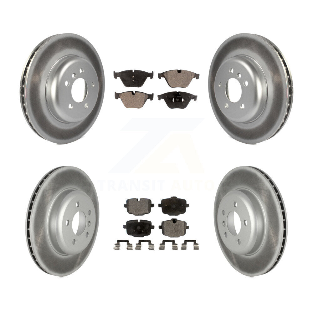 Front Rear Coated Disc Brake Rotors & Ceramic Pad Kit For BMW 640i xDrive Gran Coupe 535i KGT-102754