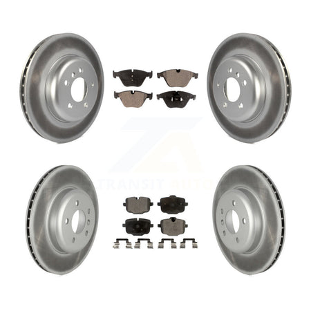 Front Rear Coated Disc Brake Rotors & Ceramic Pad Kit For BMW 640i xDrive Gran Coupe 535i KGT-102754