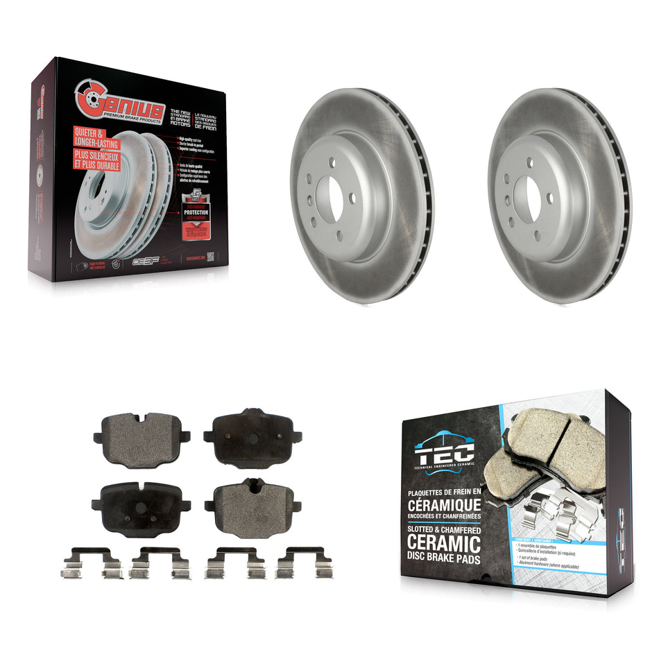 Rear Coated Brake Rotors Ceramic Pad Kit For BMW 550i xDrive 650i Gran Coupe 640i 535i B6 KGT-102763
