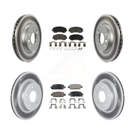 Front Rear Coated Disc Brake Rotors And Ceramic Pads Kit For Nissan Qashqai Rogue Sport KGT-102793