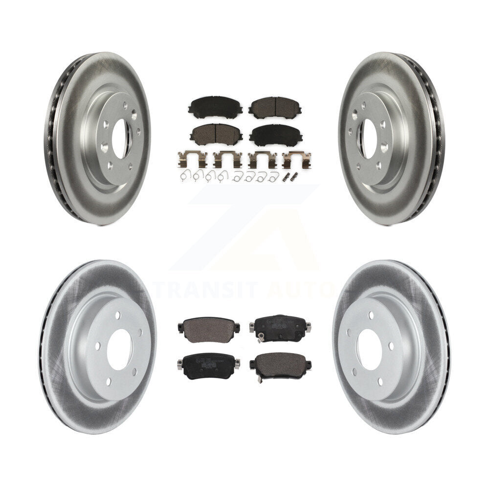 Front Rear Coated Disc Brake Rotors And Ceramic Pads Kit For Nissan Rogue Sport Qashqai KGT-102794