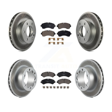 Front Rear Coated Brake Rotor Ceramic Pad Kit For Mercedes-Benz Sprinter 3500 4500 3500XD KGT-102797