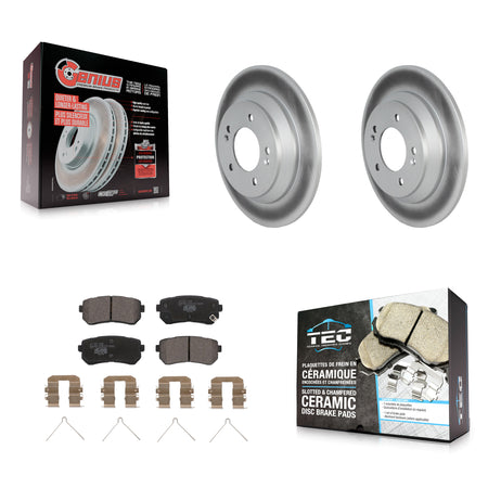 Rear Coated Disc Brake Rotors And Ceramic Pads Kit For Hyundai Kona KGT-102803