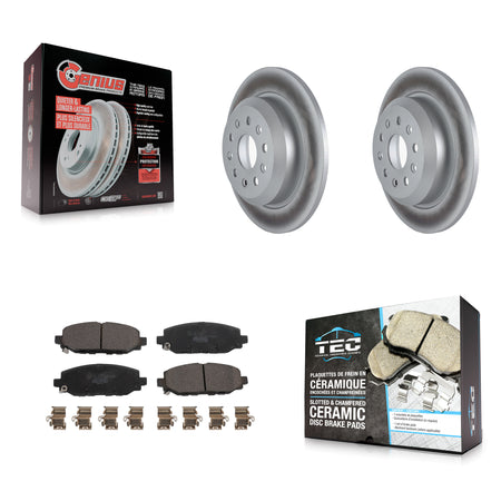 Rear Coated Disc Brake Rotors And Ceramic Pads Kit For 2018-2020 Jeep Wrangler Rubicon KGT-102811