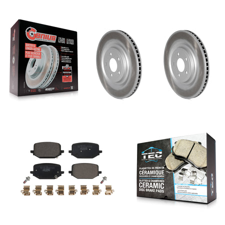 Rear Coated Brake Rotors Ceramic Pad Kit For Ford Explorer Lincoln Aviator Police Utility KGT-102812