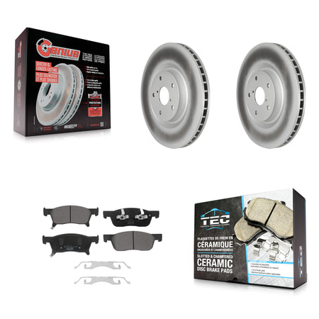 Front Coated Disc Brake Rotors And Ceramic Pads Kit For 2019-2024 Subaru Ascent KGT-102831