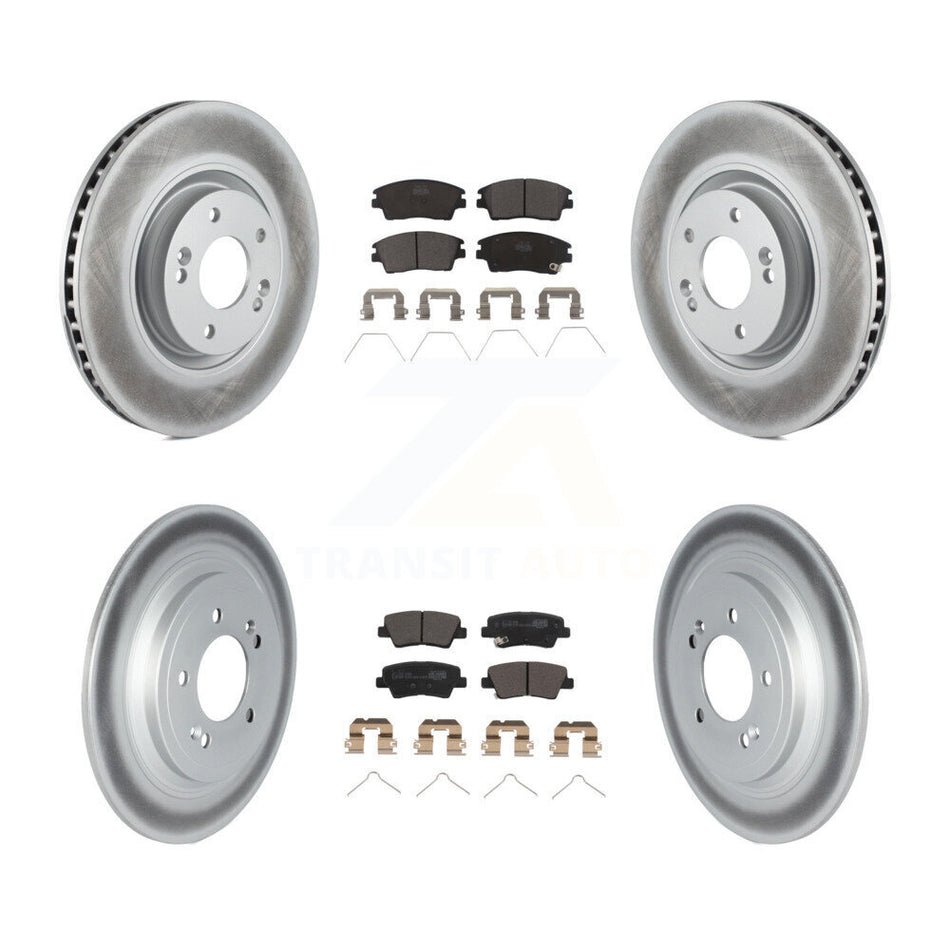 Front Rear Coat Brake Rotors Ceramic Pad Kit For Kia Sportage With Electric Parking KGT-102834