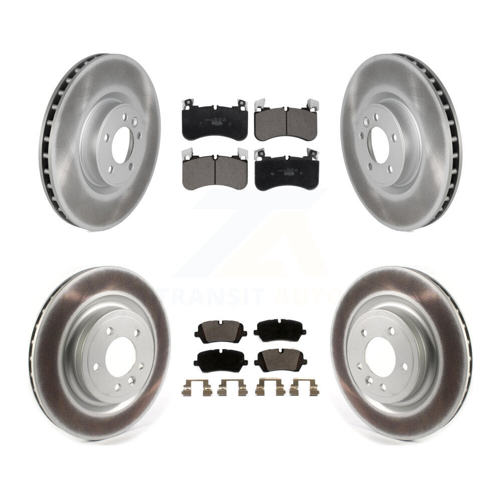 Front Rear Coated Disc Brake Rotors And Ceramic Pads Kit For Land Rover Range KGT-102838