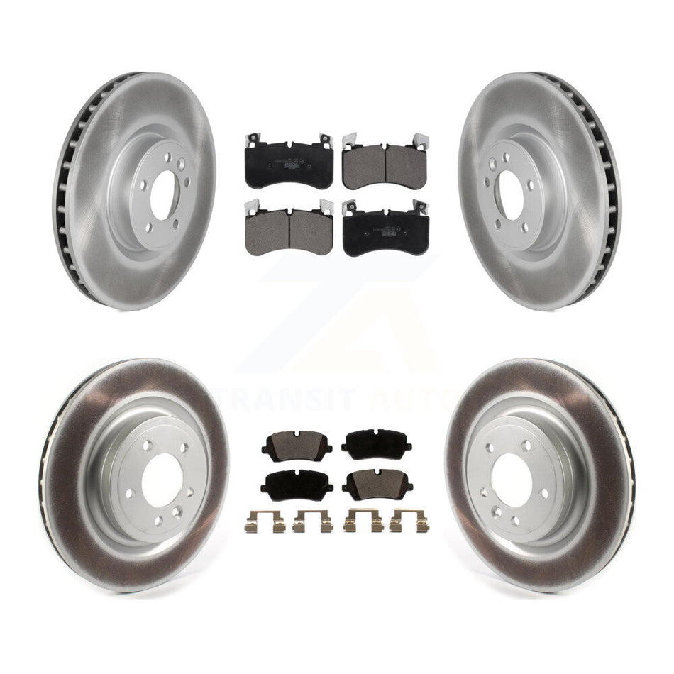 Front Rear Coated Disc Brake Rotors And Ceramic Pads Kit For Land Rover Range KGT-102838