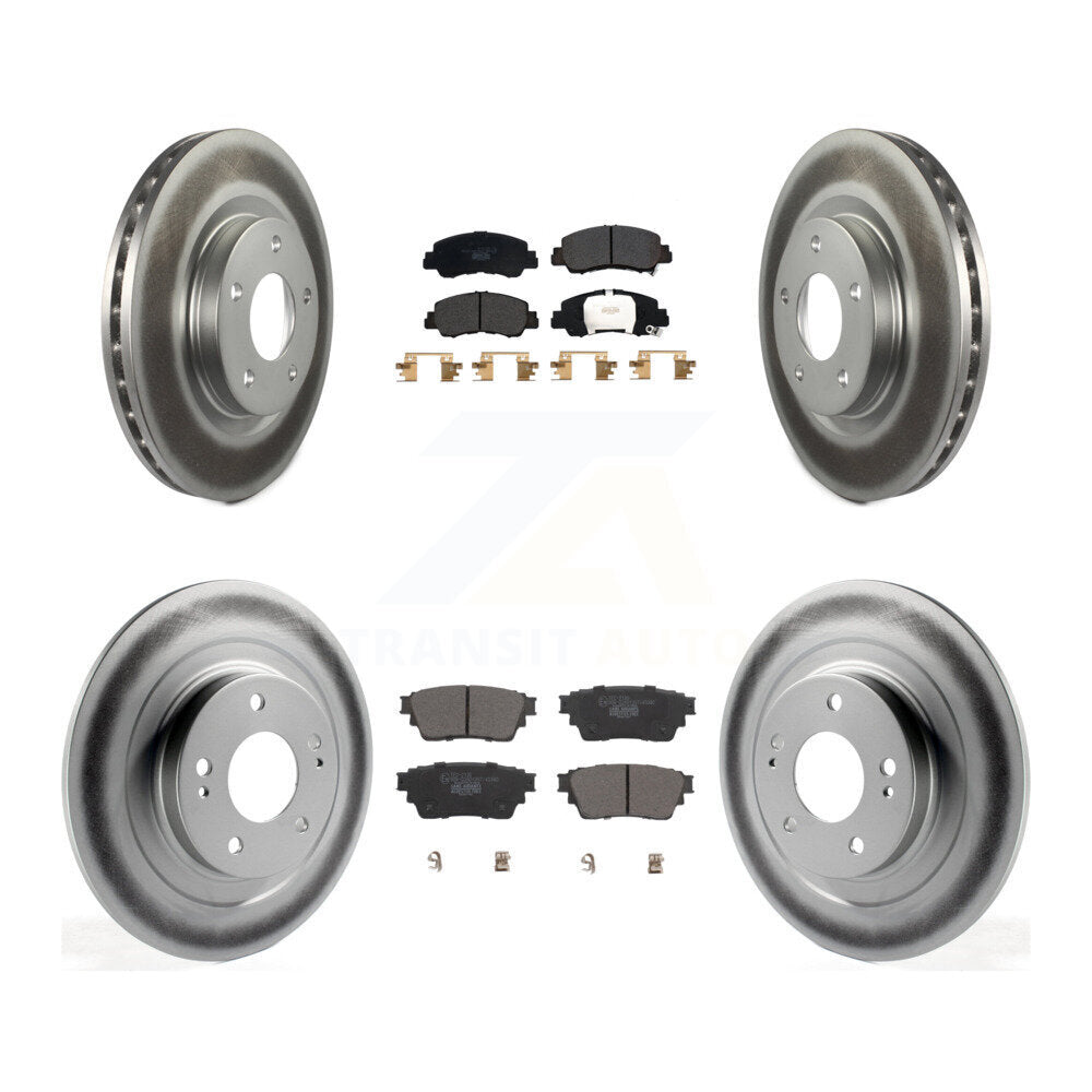 Front Rear Coated Disc Brake Rotors And Ceramic Pads Kit For Mitsubishi Eclipse Cross KGT-102845