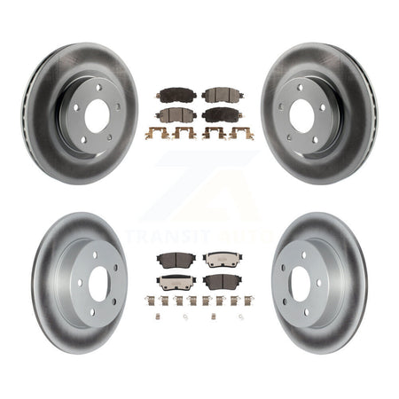Front Rear Coat Brake Rotor Ceramic Pad Kit For Nissan Altima With Electric Parking KGT-102852