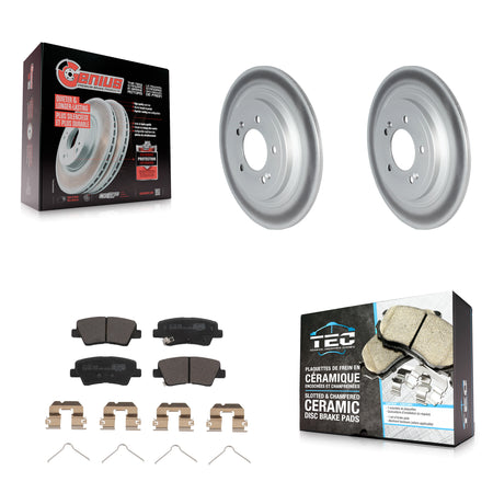 Rear Coated Disc Brake Rotors And Ceramic Pads Kit For Kia Sportage Hyundai Tucson Nexo KGT-102858
