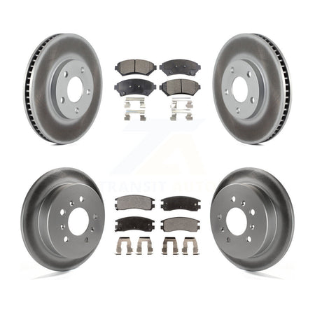 Front Rear Coated Brake Rotor Ceramic Pad Kit For Chevrolet Impala Monte Carlo Oldsmobile KGT-102876