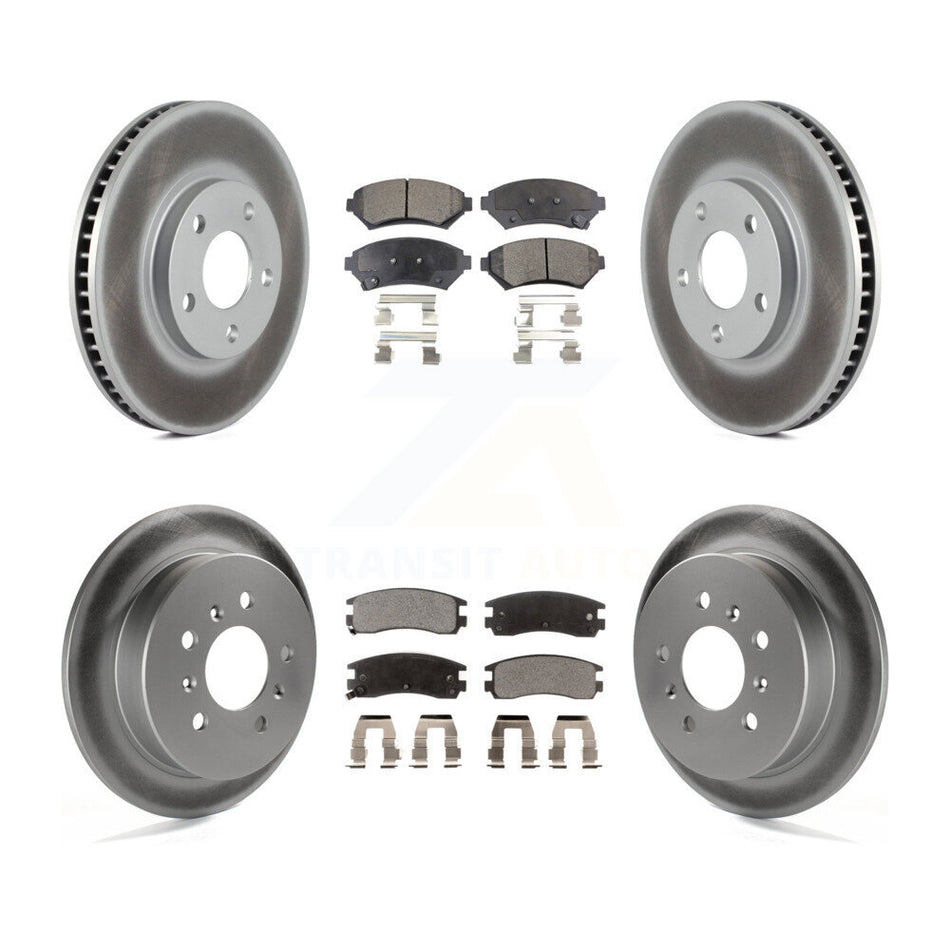 Front Rear Coated Brake Rotor Ceramic Pad Kit For Chevrolet Impala Monte Carlo Oldsmobile KGT-102876