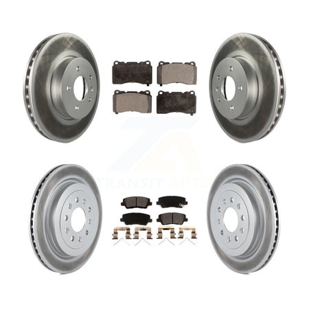 Front Rear Coated Disc Brake Rotors And Ceramic Pads Kit For Cadillac ATS KGT-102877