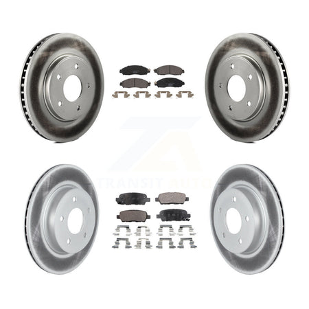 Front Rear Coat Brake Rotor Ceramic Pad Kit For Nissan LEAF S With Electric Parking KGT-102882