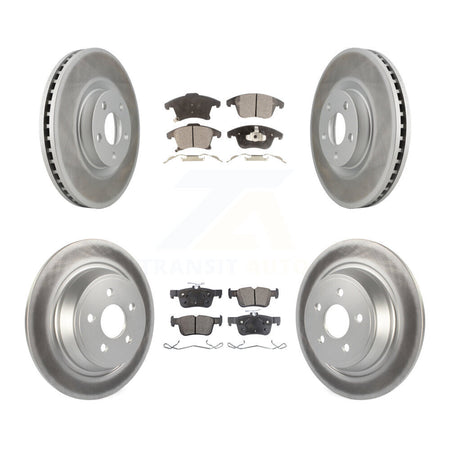 Front Rear Coated Disc Brake Rotors Ceramic Pad Kit For 2019-2020 Ford SSV Plug-In Hybrid KGT-102883