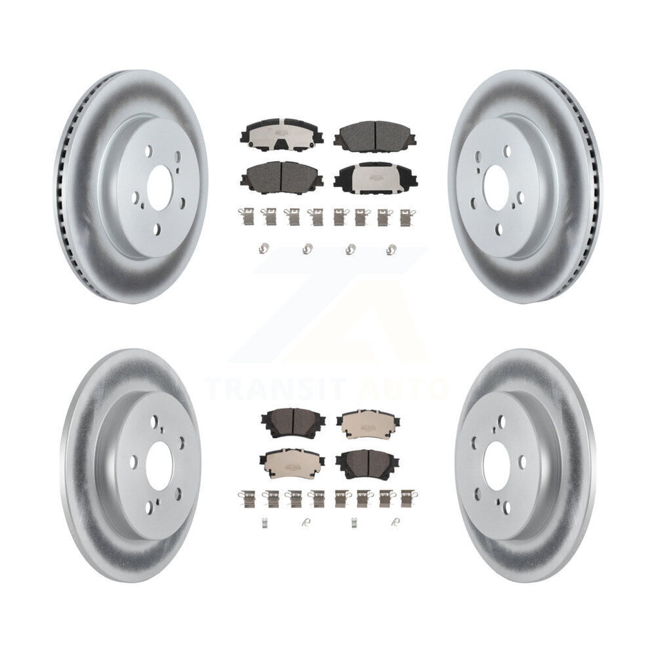 Front Rear Coated Disc Brake Rotors And Ceramic Pads Kit For Toyota Corolla KGT-102911