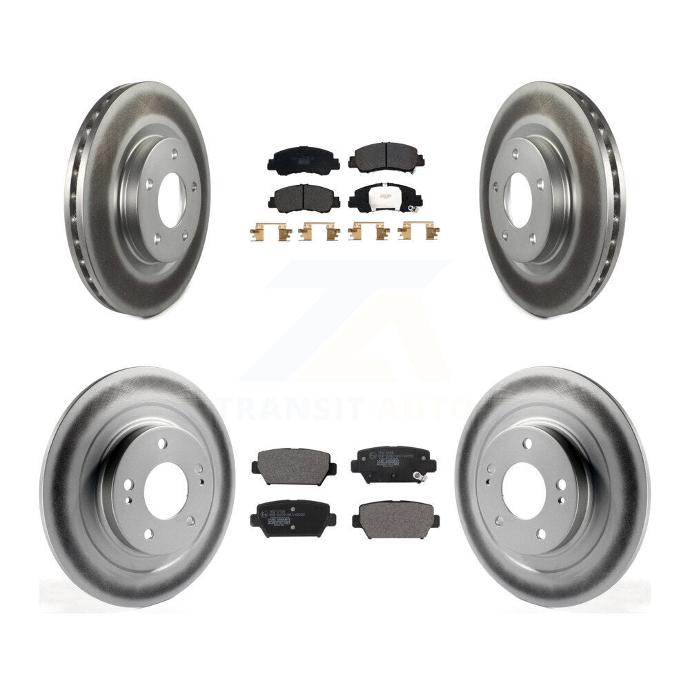 Front Rear Coated Disc Brake Rotors And Ceramic Pads Kit For Mitsubishi Eclipse Cross KGT-102913