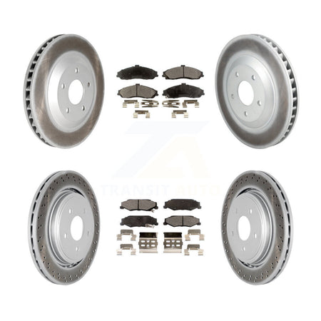 Front Rear Coat Brake Rotor Ceramic Pad Kit (6Pc) For Cadillac XLR With Heavy Duty Brakes KGT-102922