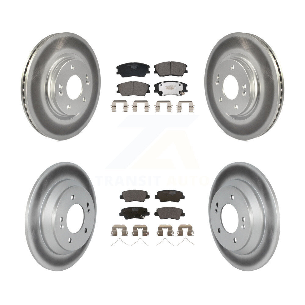 Front Rear Coat Brake Rotor Ceramic Pad Kit For 2020-2022 Kia Soul 1.6L with Turbocharged KGT-102944