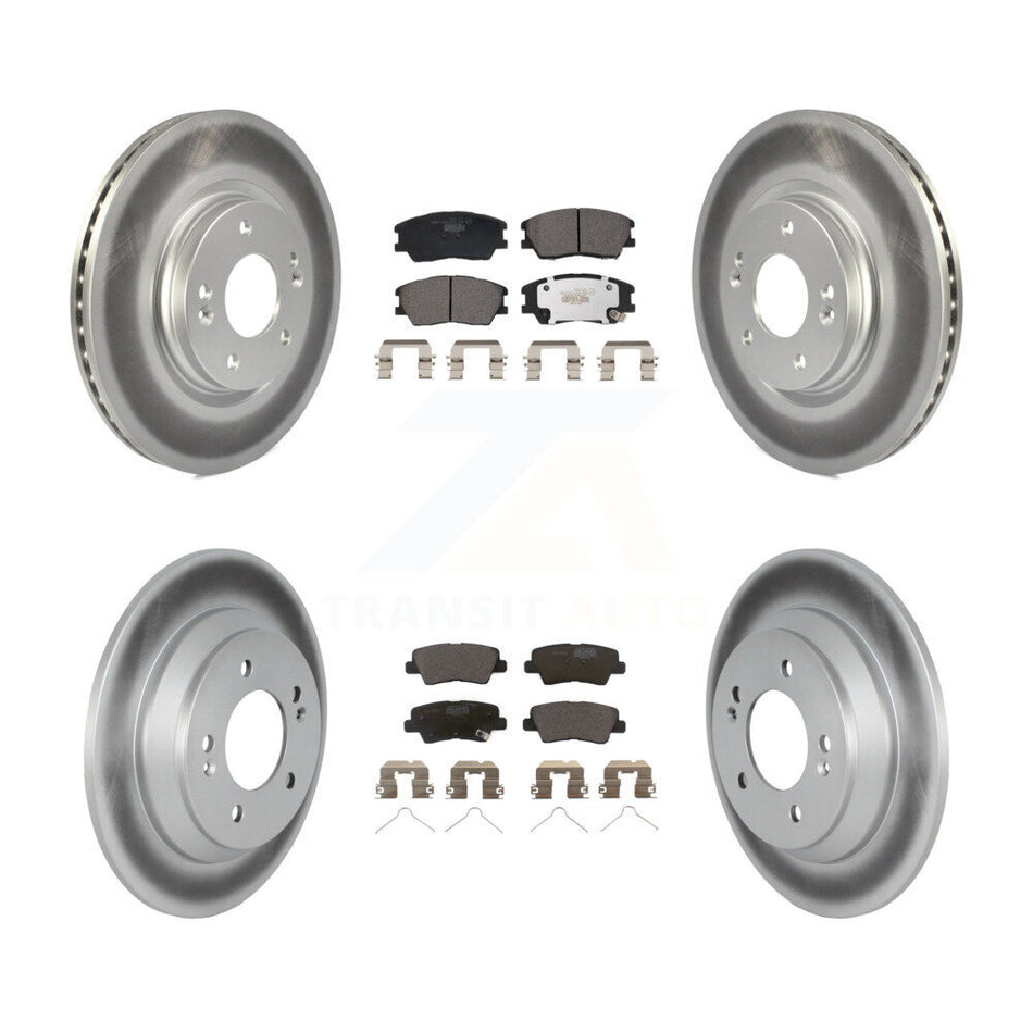 Front Rear Coat Brake Rotor Ceramic Pad Kit For 2020-2022 Kia Soul 1.6L with Turbocharged KGT-102944