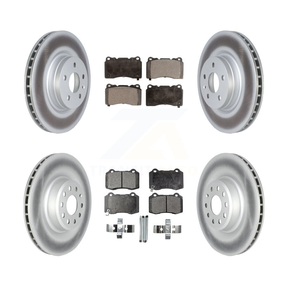Front Rear Coat Brake Rotors Ceramic Pad Kit For 2017-2019 Tesla X S With Brembo Calipers KGT-102965
