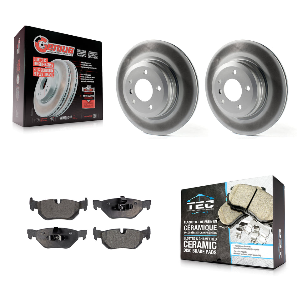 Rear Coat Brake Rotor Ceramic Pad Kit For BMW X1 xDrive28i With 336mm Diameter KGT-102975