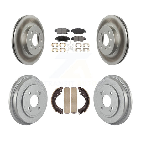 Front Rear Coated Disc Brake Rotor Ceramic Pad Drum Kit For Honda Civic With 4 Lug Wheels KGT-102978