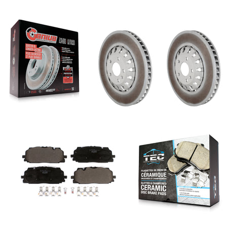Front Coated Disc Brake Rotor & Ceramic Pad Kit For Audi Q7 Q8 A6 Quattro A7 Sportback A8 KGT-102983