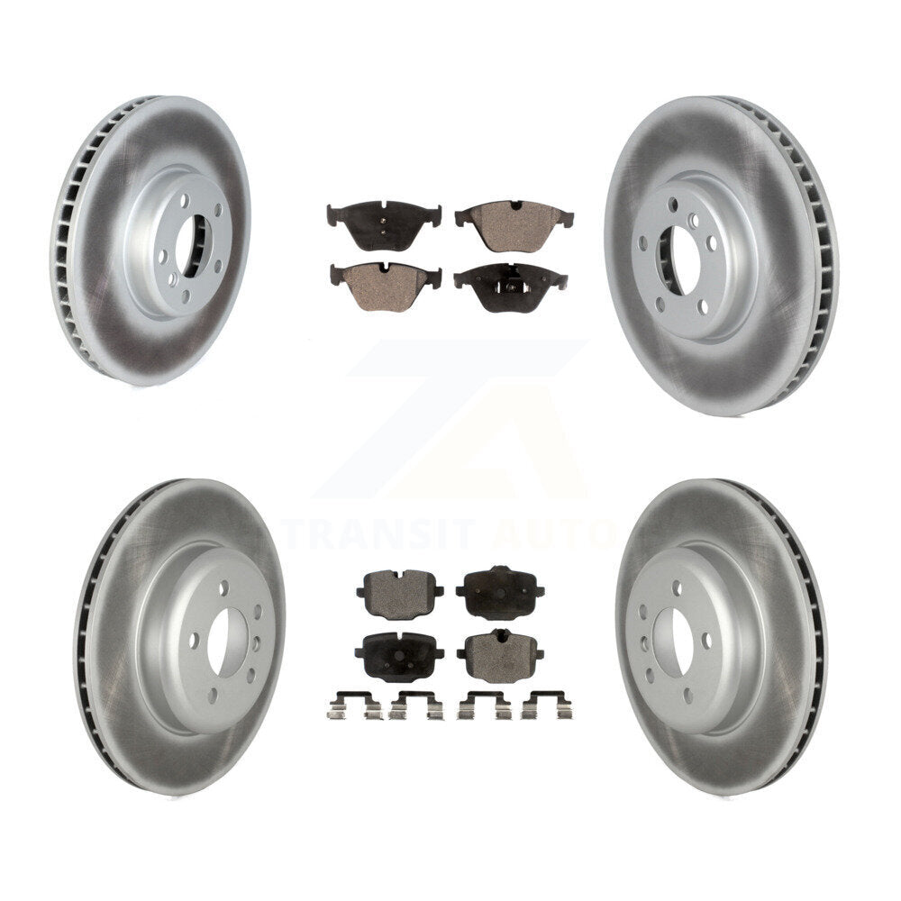 Front Rear Coated Disc Brake Rotors And Ceramic Pads Kit (6Pc) For BMW 535i KGT-102993